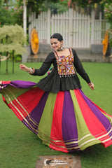 Kediya Style Fully Stitched Multi Color Chaniya Choli