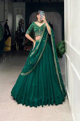 Graceful Georgette Lehenga Set with Elegant Thread Embroidery