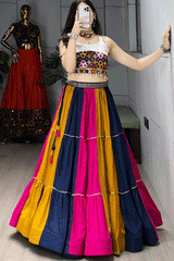 Traditional Gujrati Style Fully Stitched Multi Colour Chaniya Choli