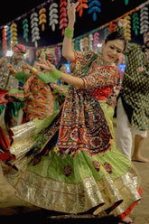 Traditional Navratri Special Multi-Color Gamthi Work Chaniya Choli