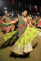 Traditional Navratri Special Multi-Color Gamthi Work Chaniya Choli