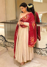 Elegant Roman Silk Anarkali Suit with Full Flair – Festive & Party Wear