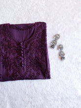 Aayat Deep Purple Cotton Kurta