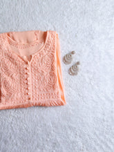 Hoor Peach Pure Chiffon Dress