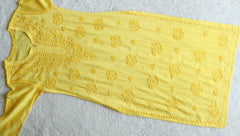 Hoor Yellow Pure Chanderi Kurta