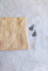 Hoor Pastel Yellow Premium Muslin Kurta