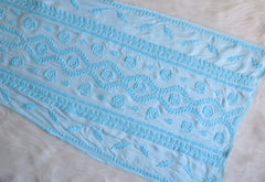 Hoor Aqua Blue Premium Muslin Kurta