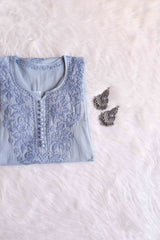 Aayat Grey Cotton Kurta