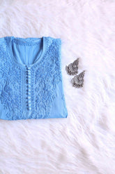 Aayat Blue Cotton Kurta