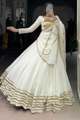 Pure Rayon Fully White Chaniya Choli For Navratri Fastival