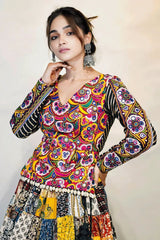 Navratri Special Fully Stitched Gamthi Work Chaniya Choli