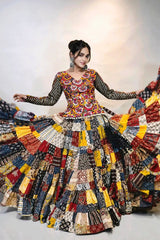 Navratri Special Fully Stitched Gamthi Work Chaniya Choli