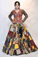 Navratri Special Fully Stitched Gamthi Work Chaniya Choli