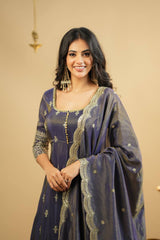 Cosmo Silk Kurta Set with 3/4 Sleeves and Cosmo Pants & Dupatta