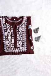 Saira Chocolate Brown Long Modal Kurta