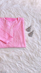 Alysha Pink Ombre Long Rayon Kurta