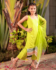 Gossamer Garden Green Muslin Suit Set