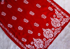 Safaa Red Long Modal Kurta