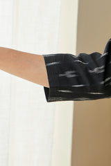 Naadirah Anya Black Ikat Kurta