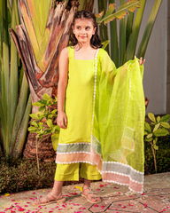 Gossamer Garden Green Muslin Suit Set
