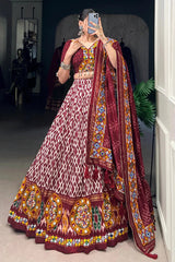 Navratri Special Fully Stitched Patola Print Chaniya Choli