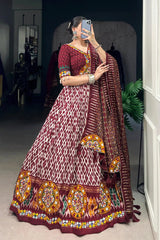 Navratri Special Fully Stitched Patola Print Chaniya Choli