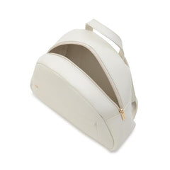 Women’s Faux Leather College Backpack – Minimalist Everyday Bag with Multiple Pockets