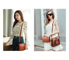 Women’s Handbag Set of 4 – PU Leather Tote, Crossbody Bag, Clutch & Card Holder