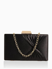 Women’s Bow Frame Clutch with Detachable Chain Strap – Elegant Evening Purse Wallet
