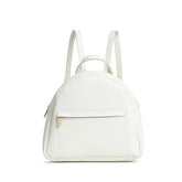 Women’s Faux Leather College Backpack – Minimalist Everyday Bag with Multiple Pockets