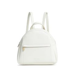 Women’s Faux Leather College Backpack – Minimalist Everyday Bag with Multiple Pockets