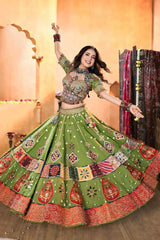 Real Mirror Work With Kodi Work Chaniya Choli For Garba Night