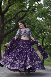Elegant Faux Blooming Lehenga with Heavy Sequins & Thread Embroidery – Full Stitched with Designer Lace Dupatta