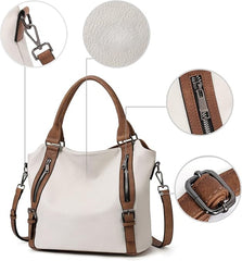 Women’s Faux Leather Hobo Shoulder Bag – Stylish Handbag Purse with Adjustable Strap & Spacious Multi-Pocket Design