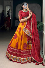 Traditional Gamthi Work Chaniya Choli For Navratri