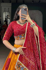 Traditional Gamthi Work Chaniya Choli For Navratri