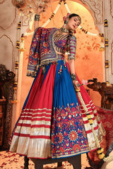 Real Mirror Work With Digital Print Chaniya Choli For Navratri