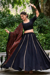 Designer Black Color Chaniya Choli For Garba Night