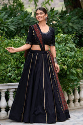 Designer Black Color Chaniya Choli For Garba Night