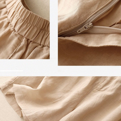 Pure Cotton Embroidered Shorts With Pocket