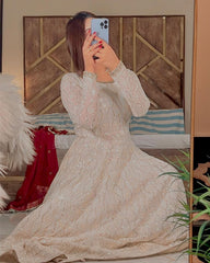 Faux Blooming Kurta Set with Heavy Sequins & Embroidery