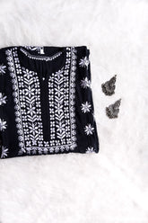 Saira Black Long Modal Kurta