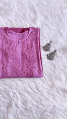 Alysha Burgundy Pink Ombre Long Rayon Kurta