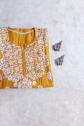 Safaa Mustard Yellow Long Modal