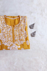 Safaa Mustard Yellow Long Modal