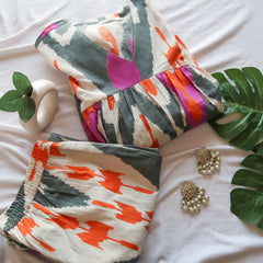 Moonlit Ikkat Bloom Suit Set