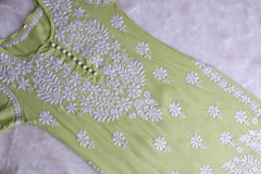 Duaa Olive Green Long Modal Kurta