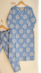 Aasmani Love Lace Suit Set - Sukoon 2.0 (Slim Fit)