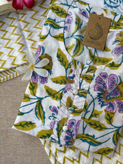 "Shabana" Hand Block Printed Kurta Set(3pc)