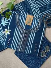 "Nazar" Indigo Hand Embroidered Kurta Set with dupatta(3pc)